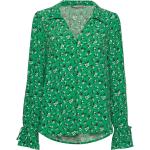 Grønne ONLY Langærmede skjorter med V-udskæring Med lange ærmer Størrelse XL 