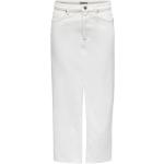 Hvide Midi ONLY Denim nederdele i Denim Størrelse XL til Damer 
