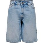 Lyseblå ONLY Denim shorts i Denim Størrelse XL til Damer på udsalg 