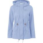 Blå ONLY Parka coats i Bomuld Størrelse XL med hætte til Damer på udsalg 