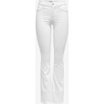 Hvide Flared 30 Bredde 30 Længde ONLY Blush Slim jeans i Bomuld Størrelse XL til Damer 