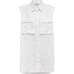 Hvide ONLY Dameskjorter i Bomuld med Skulderpuder Størrelse XL på udsalg 