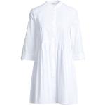 Hvide Korte ONLY Bæredygtige Aftenkjoler i Poplin med korte ærmer Størrelse XL med Stretch til Damer 