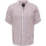 Lilla Klassiske Only & Sons Sommer Kortærmede skjorter med korte ærmer Størrelse XXL med Striber til Herrer på udsalg 