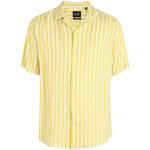 Gule Klassiske Only & Sons Kortærmede skjorter med korte ærmer Størrelse XL med Striber til Herrer 