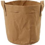 Opbevaringspose, lys brun, H: 20 cm, diam. 19,5 cm, 350 g, 1 stk.