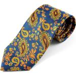 Flerfarvede Smalle slips i Silke Størrelse XL med Paisley 