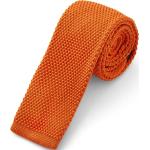 Orange Strikkede slips i Polyester Størrelse XL 