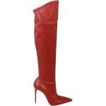 Røde Stiletstøvler i Læder Hælhøjde over 9 cm Størrelse 40 til Damer på udsalg 