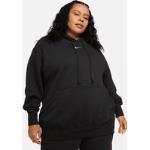 Oversized Nike Sportswear Phoenix Fleece pullover hættetrøje til kvinder (plus size) sort