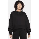 Oversized Nike Sportswear Phoenix Fleece sweatshirt med rund hals til kvinder sort