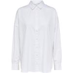 Hvide Selected Økologiske Bæredygtige Langærmede skjorter i Bomuld Uden ærmer Størrelse XL til Damer på udsalg 