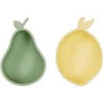 OYOY Snackskåle - 2-pak - Silikone - Lemon & Pear - Yellow/Green