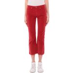 Røde Fløjlsbukser i Fløjl Størrelse XL med Stretch til Damer 