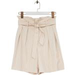 Elegant Højtaljede shorts i Polyester med Bælte Størrelse XL med Striber til Damer på udsalg 