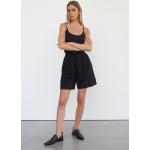 Sorte Elegant Højtaljede shorts i Polyester med Bælte Størrelse XL til Damer på udsalg 