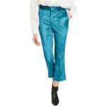 Blå Leon & Harper Fløjlsbukser i Fløjl Størrelse XL til Damer på udsalg 