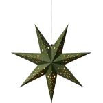 Paper Star Velvet 60Cm 7Points Home Decoration Christmas Decoration Christmas Lighting Christmas Starlights Green Konstsmide