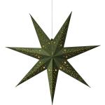 Paper Star Velvet 78Cm 7Points Home Decoration Christmas Decoration Christmas Lighting Christmas Starlights Green Konstsmide