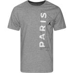 Paris Saint-Germain T-Shirt Wordmark Jordan x PSG - Grå/Hvid/Sort - Nike, størrelse Medium
