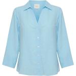 Blå Elegant PART TWO Sommer Bluser med 3/4-ærmer i Hør Med 3/4 ærmer Størrelse 3 XL til Damer på udsalg 