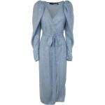 Blå Rotate Festkjoler i Polyester med V-udskæring Størrelse XL til Damer på udsalg 