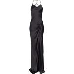Sorte Elegant PINKO Festlige kjoler med Spaghettistropper i Satin Asymmetrisk Størrelse XL med Stretch til Damer på udsalg 