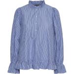 Blå Pieces Langærmede skjorter med Flæser Med lange ærmer Størrelse XL til Damer 