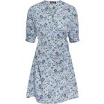 Blå Korte Pieces Wrap kjoler med V-udskæring Størrelse XL til Damer på udsalg 