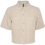 Pieces Kortærmede skjorter i Denim med Nitter med korte ærmer Størrelse XL til Damer på udsalg 