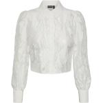 Hvide Pieces Langærmede skjorter Med lange ærmer Størrelse XL med Blomstermønster til Damer på udsalg 