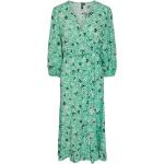 Grønne Midi Pieces Wrap kjoler med V-udskæring Størrelse XL til Damer på udsalg 