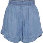 Blå Pieces Denim shorts i Denim Størrelse XL til Damer på udsalg 
