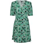 Grønne Korte Pieces Wrap kjoler med V-udskæring Størrelse XL til Damer på udsalg 