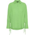 Grønne Pieces Langærmede skjorter Med lange ærmer Størrelse XL til Damer på udsalg 