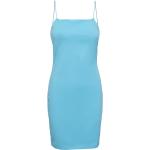 Blå Korte Pieces Aftenkjoler med firkantet udskæring Uden ærmer Størrelse XL til Damer på udsalg 