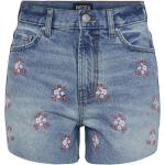 Blå Pieces Denim shorts i Denim Størrelse XL til Damer på udsalg 