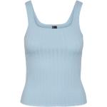 Blå Pieces Tank tops med Flæser med firkantet udskæring Størrelse XL til Damer på udsalg 