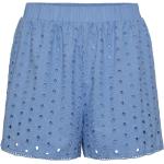 Blå Pieces Højtaljede shorts Størrelse XL til Damer på udsalg 
