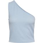 Blå Pieces Toppe Asymmetrisk Cold shoulder Uden ærmer Størrelse XL til Damer på udsalg 