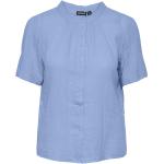 Blå Pieces Kortærmede skjorter i Bomuld med korte ærmer Størrelse XL til Damer 