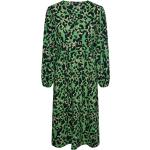Grønne Midi Pieces Aftenkjoler med V-udskæring Med lange ærmer Størrelse XL til Damer på udsalg 