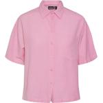 Pinke Pieces Kortærmede skjorter med korte ærmer Størrelse XL til Damer på udsalg 