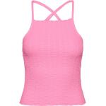 Pinke Pieces Tank tops med Flæser Størrelse XL til Damer på udsalg 