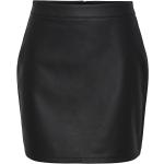 Sorte Korte Pieces Korte nederdele i Læder Størrelse XL til Damer på udsalg 