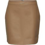 Brune Korte Pieces Korte nederdele i Læder Størrelse XL til Damer på udsalg 
