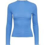 Blå Pieces Toppe med Flæser med rund udskæring Med lange ærmer Størrelse XL til Damer på udsalg 