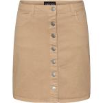 Brune Korte Pieces Denim nederdele i Denim Størrelse XL til Damer på udsalg 
