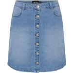 Blå Korte Pieces Denim nederdele i Denim Størrelse XL til Damer på udsalg 