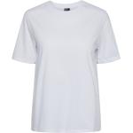 Hvide Pieces Økologiske Bæredygtige T-shirts med rund hals i Bomuld med rund udskæring med korte ærmer Størrelse XXL til Damer 